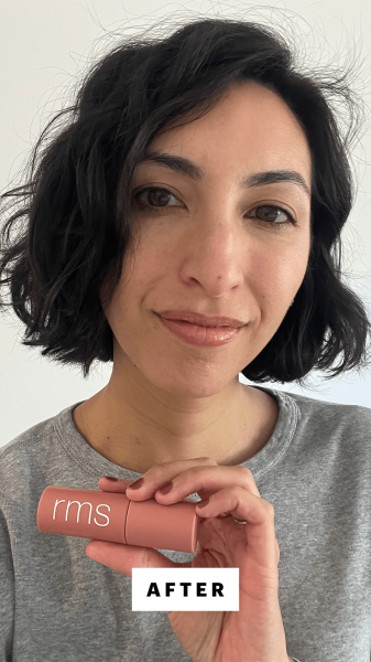 Pai after applying RMS Beauty's Legendary Lip Oil