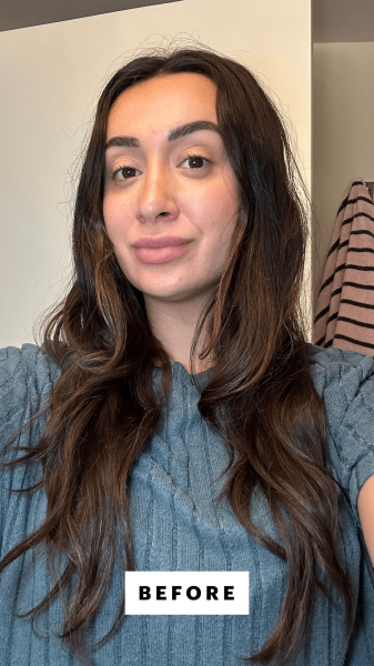 Trakoshis before applying the IGK Beach Club Texture Spray