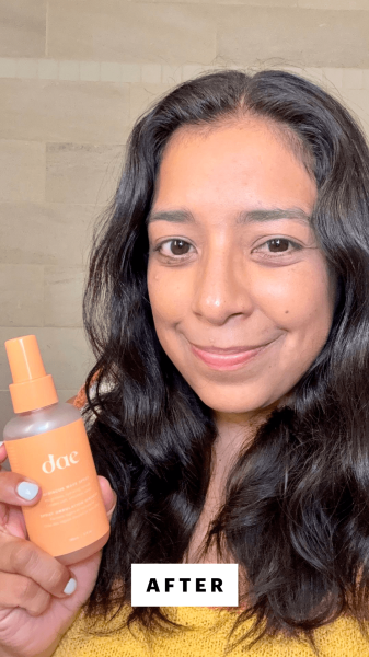 Foresto after applying the Dae Hibiscus Wave Spray